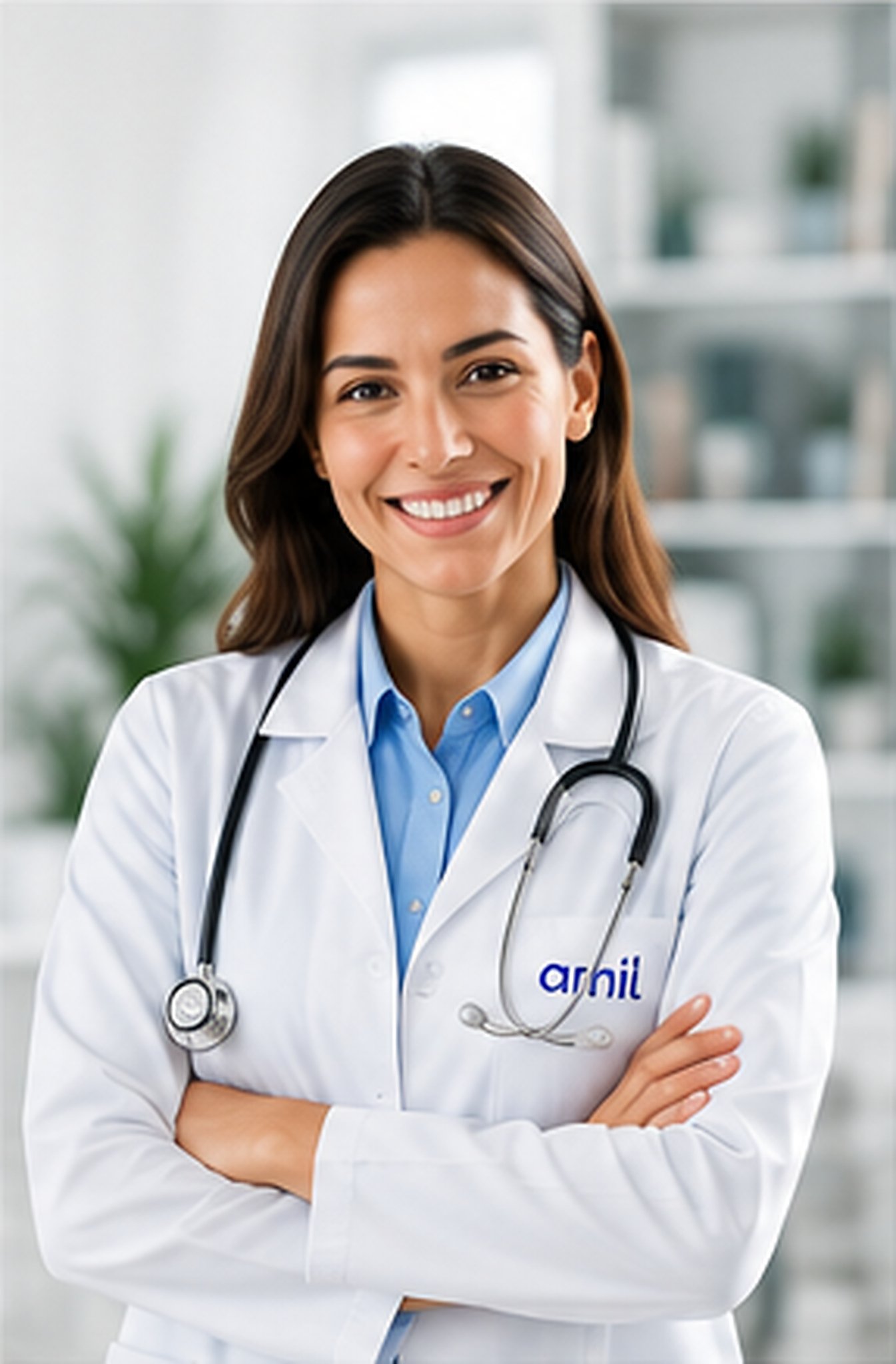 Médica em atendimento personalizado